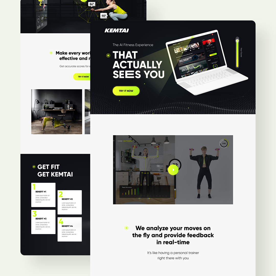 Kemtai website design