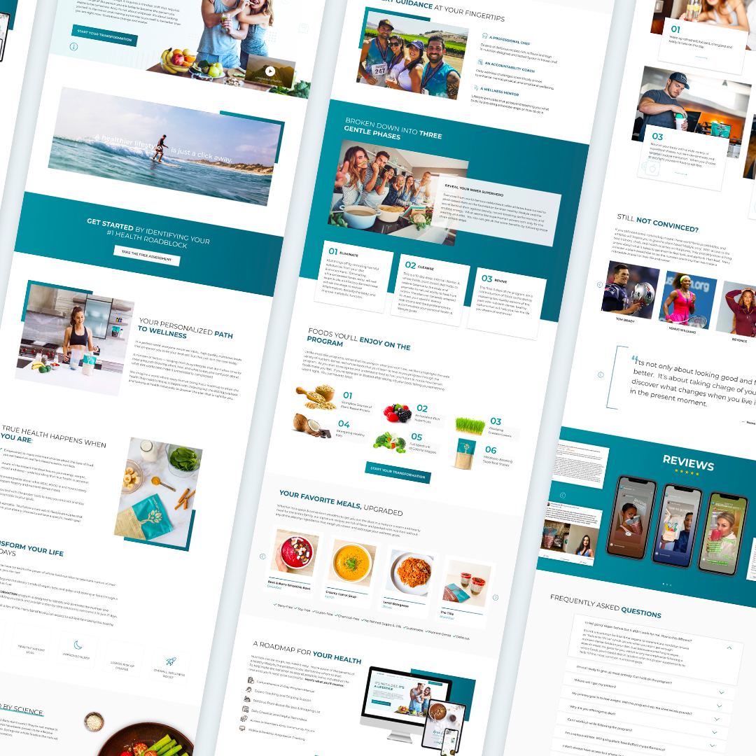 Wellness brand website design example
